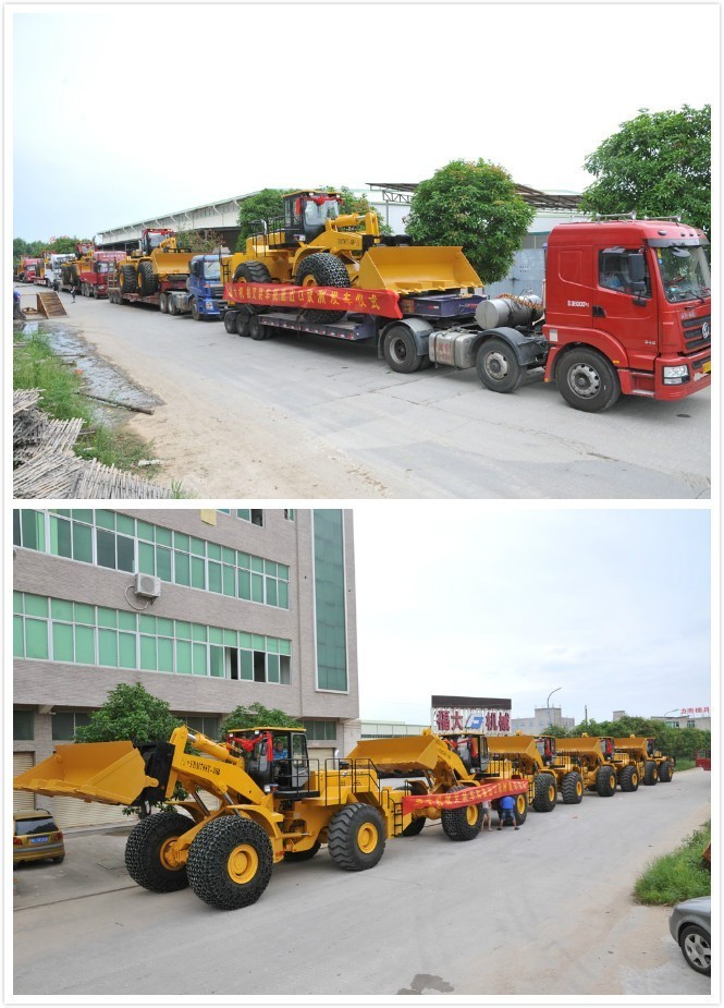 福大機械叉裝車批量出口歐洲發車儀式